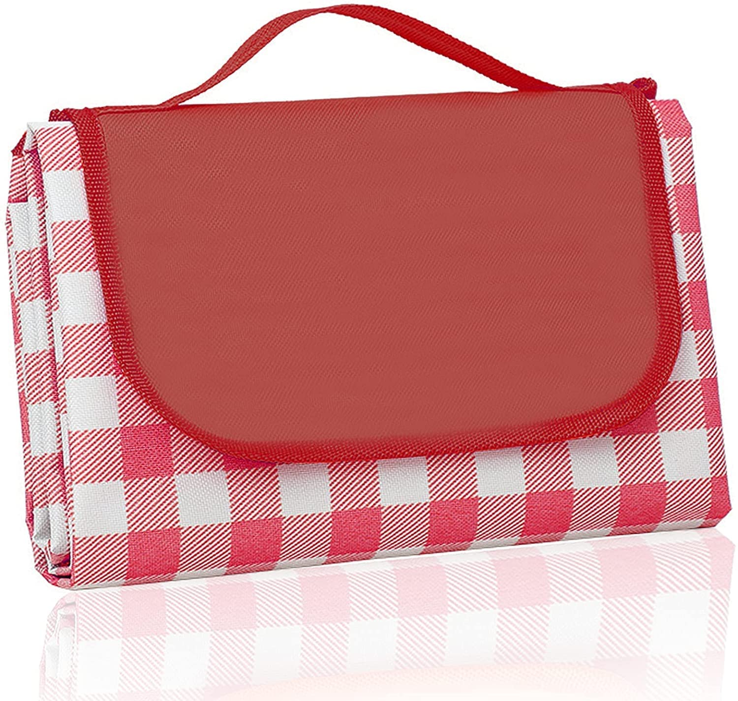 SNOZIO Polyester Picnic Mat Waterproof Sandproof Foldable Portable Outdoor Picnic Blankets Mat for Beach Camping On Grass Picnic Mat Beach Mat Foldable 1 Pcs (RED_Checks) (B0C6XZ4VDW) Amazon Price History, Amazon Price Tracker