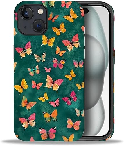 Miniatura 104 de Funda para iPhone 11 Pro Max, flores rojas coloridas 2 en 1, carcasa rígida + silicona, a prueba de golpes, protección contra caídas compatible con