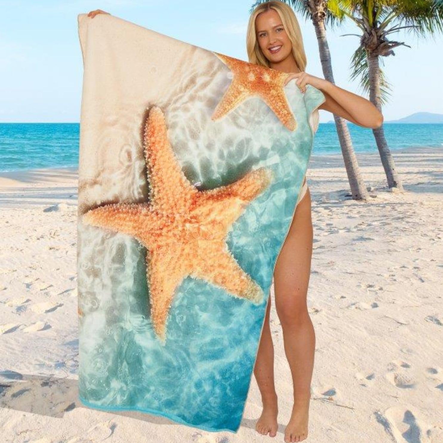 GC GAVENO CAVAILIA Extra Large Beach Towel for Adults - Quick Dry Microfibre Printed Beach Towels - Super Absorbent Beach Towel for Swim (180 x 100 cm) - (1 Piece) Soft, Sand Free,Lightweight - Multi — view 14