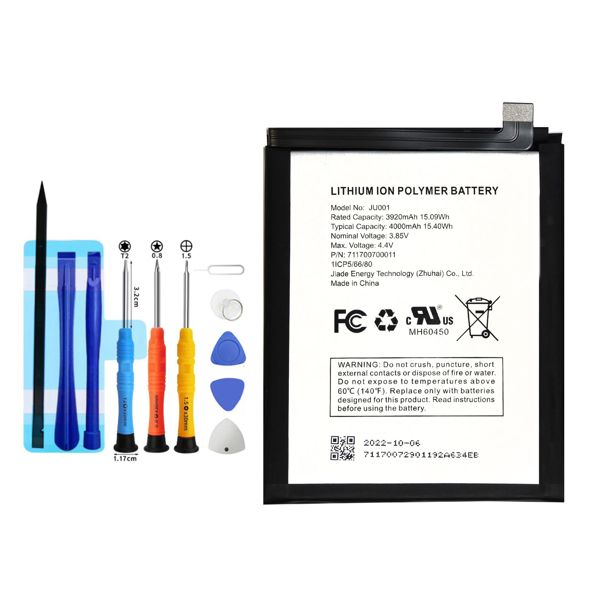 Amazon.com: Vvuilsty JU001 Replacement Battery for Celero REVVL V