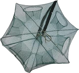 TOPINCN 蟹ミノウロブスタースミルイールエビクロウフィッシングポット・耐久性のあるナイロン生地で長期間使用可能・使い捨て不要の便利なジッパー付き・実用的な星釣り・6/12穴式設計 (メッシュ)