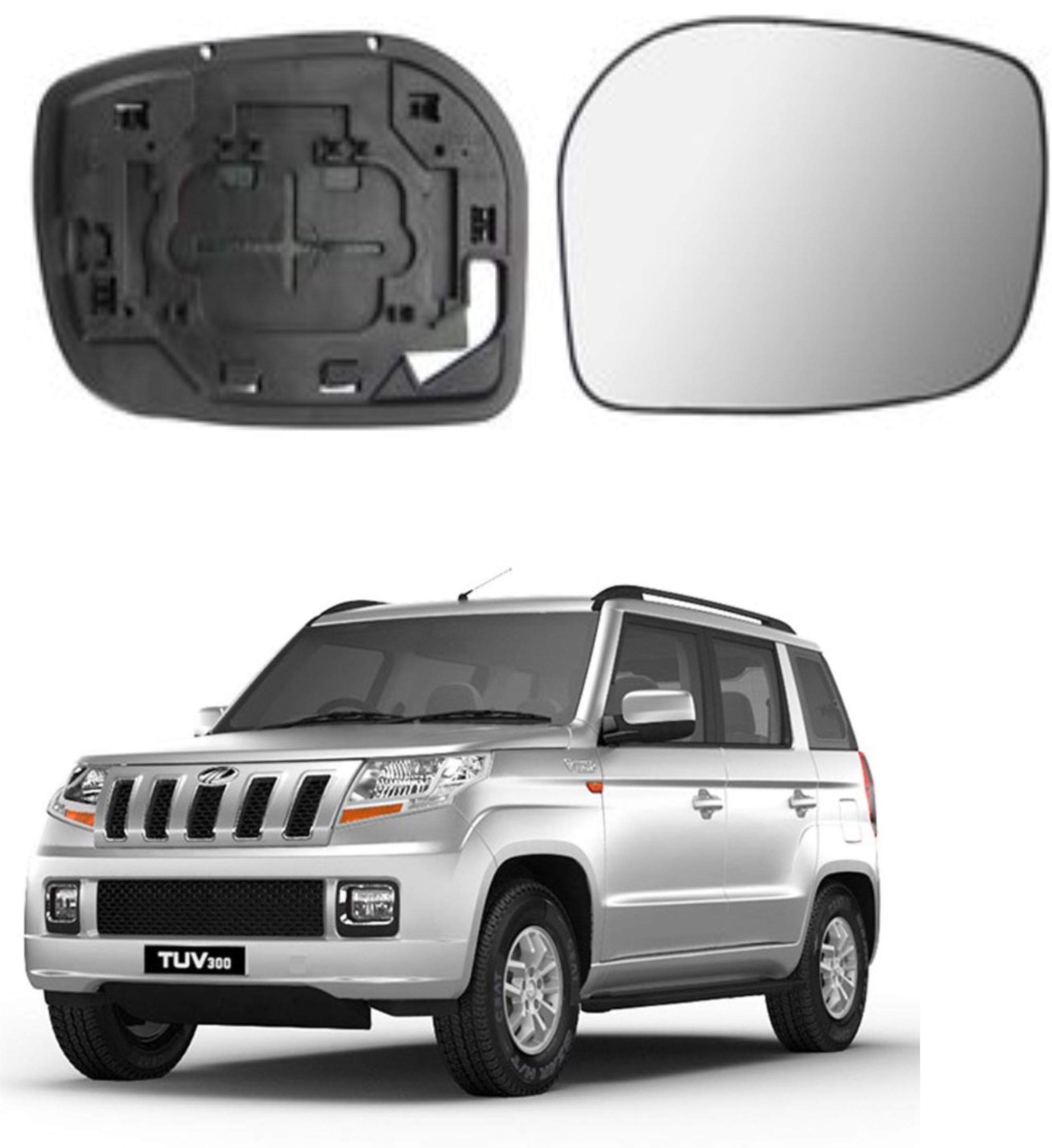 Rear View Mirror Glass (Right/Driver Side) for Mahindra TUV 300