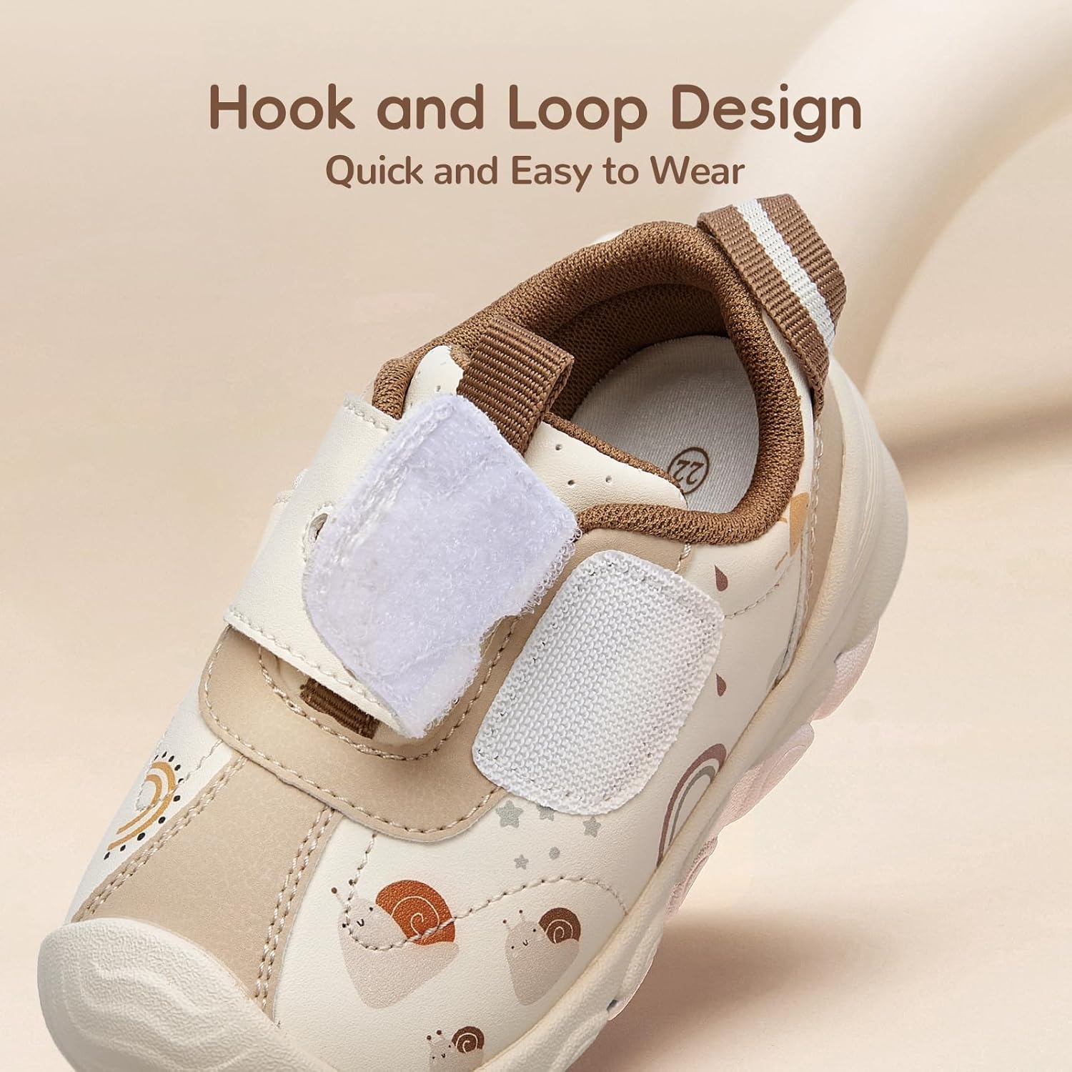 Balabala Toddler Girl Sneakers Walking Shoes Toddler Boy Sneakers Baby Sneakers Running Shoes Lightweight Slip on Sneakers 5.5 Toddler Brown image 3 of 5 B0DNYKH39Y