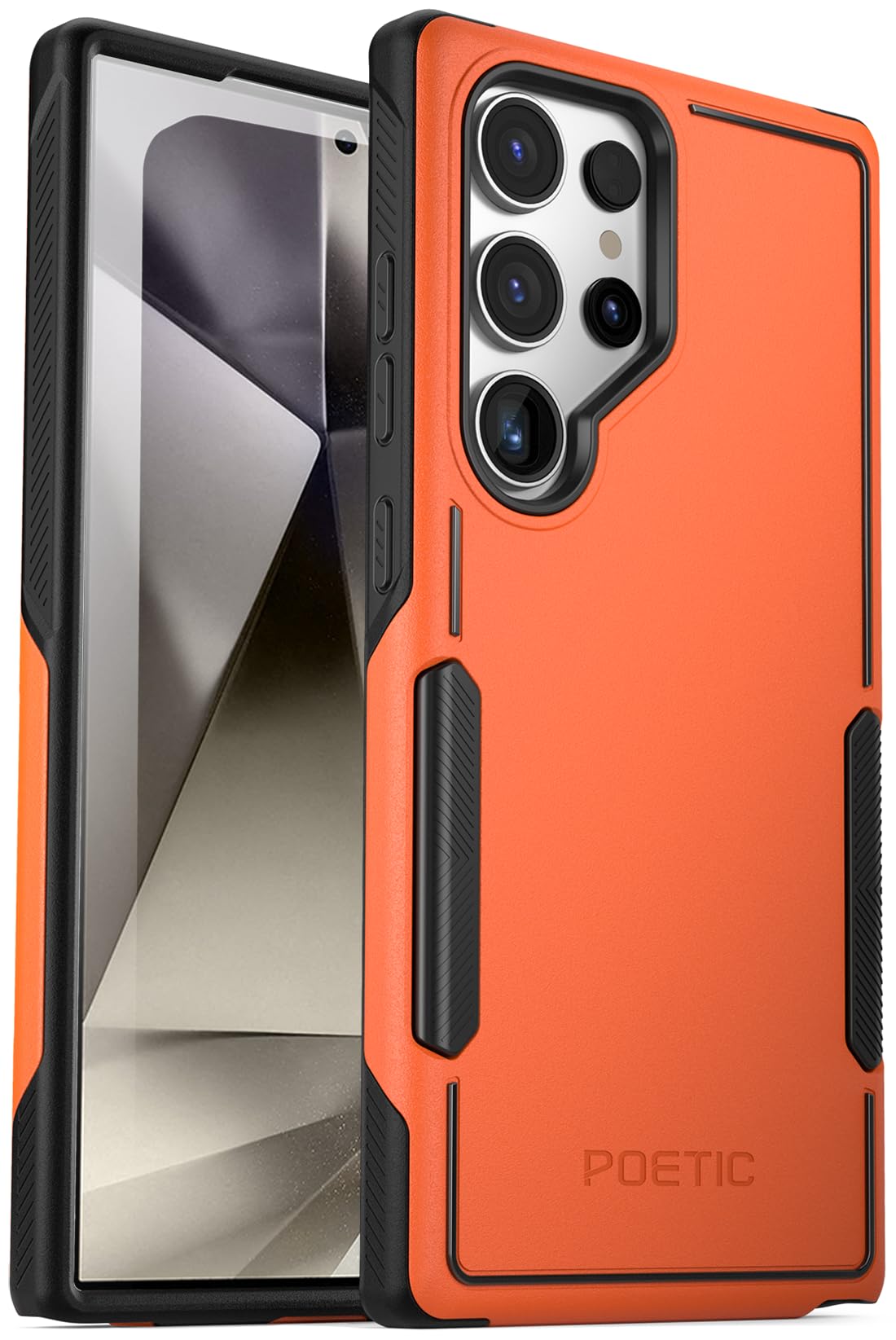Poetic Neon Series Rugged Dual Layer Case for Samsung Galaxy S24 Ultra 5G 6.8 inch, Orange