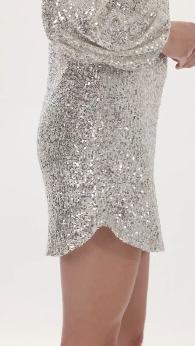 Steve Madden Apparel Delorean Dress, Silver, X-Small at Amazon