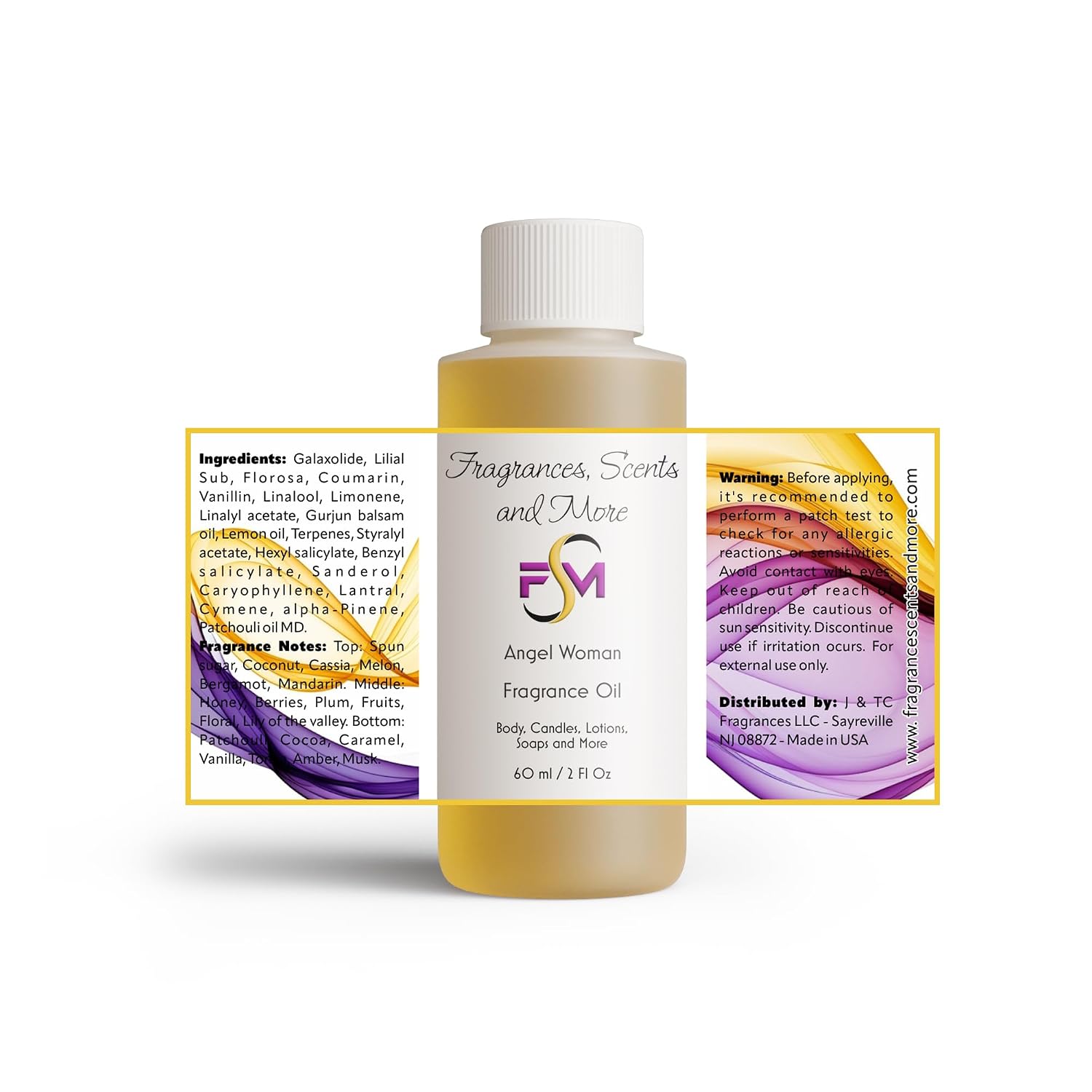 Angel Woman Fragrance Oil - 2 Fl Oz Plastic Bottle (60ml)