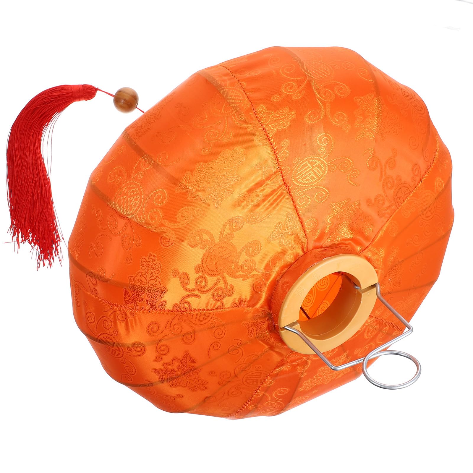 minkissy Vietnamesische Hängelaterne mit Klassischer Form aus Flockigem Stoff in Orange und Vielseitiger Verwendung als Garten oder Partybeleuchtung für Hochzeit und Outdoor Deko