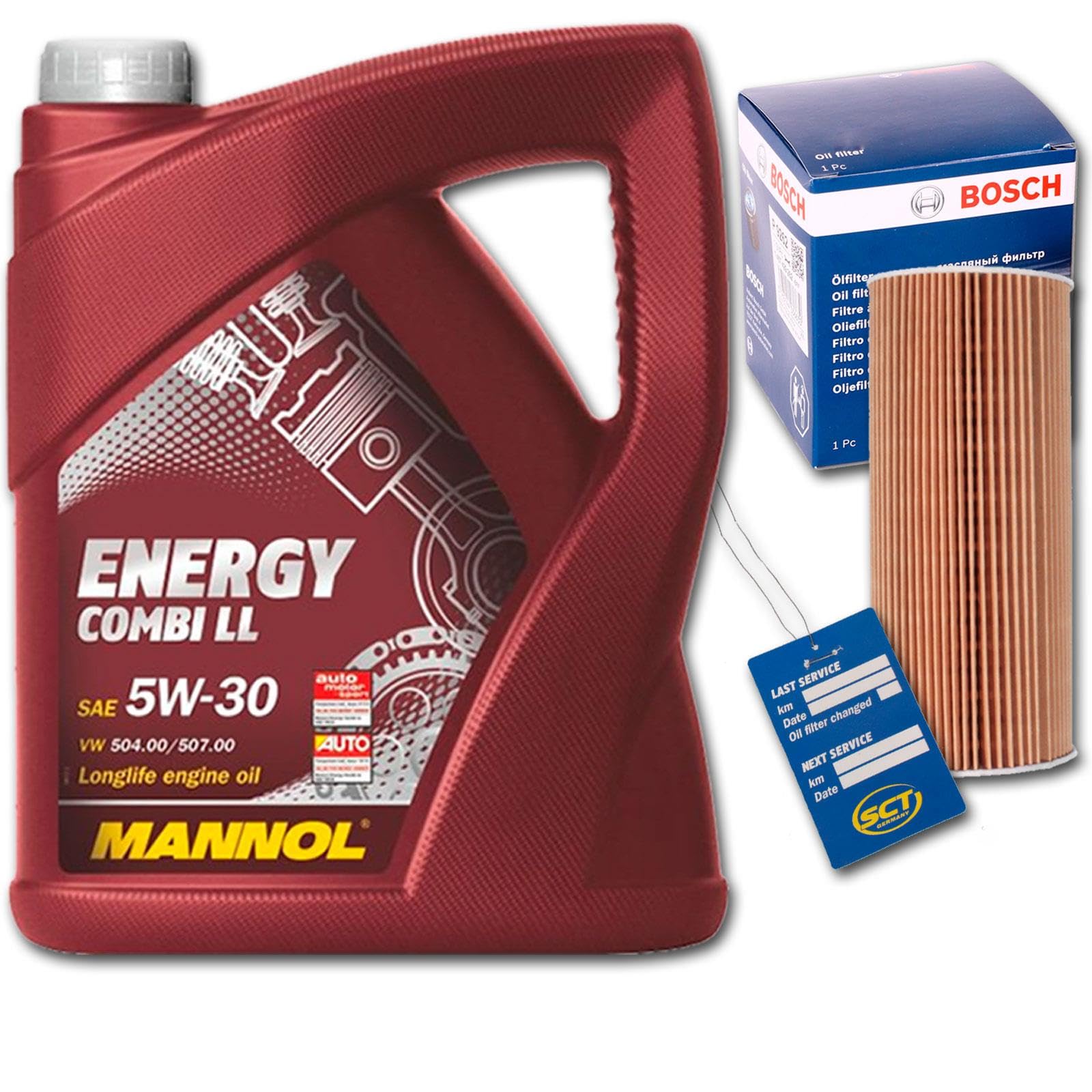 Ölfilter+5L 5W30 Motoröl | 1er E81 E87 3er E90 E46 5er E60 passend für 1er E81 E87 3er E90 E46 5er E60