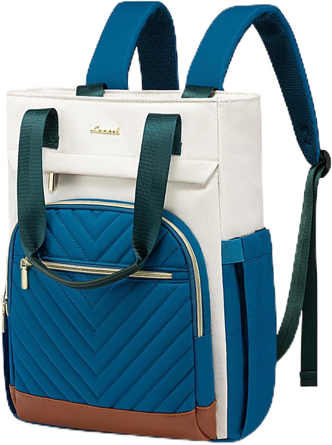 LOVEVOOK Laptop Backpack for Women, 15.6 Inch Work Laptop Bag Teacher Nurse Backpack, Wide Open Travel Backpack Purse Convertible Business Computer Tote Daypack with USB Port