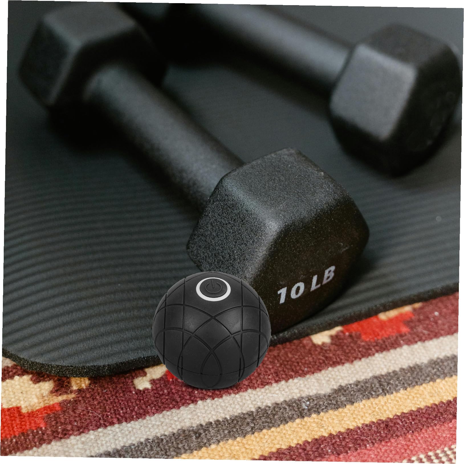 VILLCASE Bola de Masaje Vibratoria Eléctrica 3D de ABS, para Liberación Puntos, Pies y Brazos, Yoga Fitness