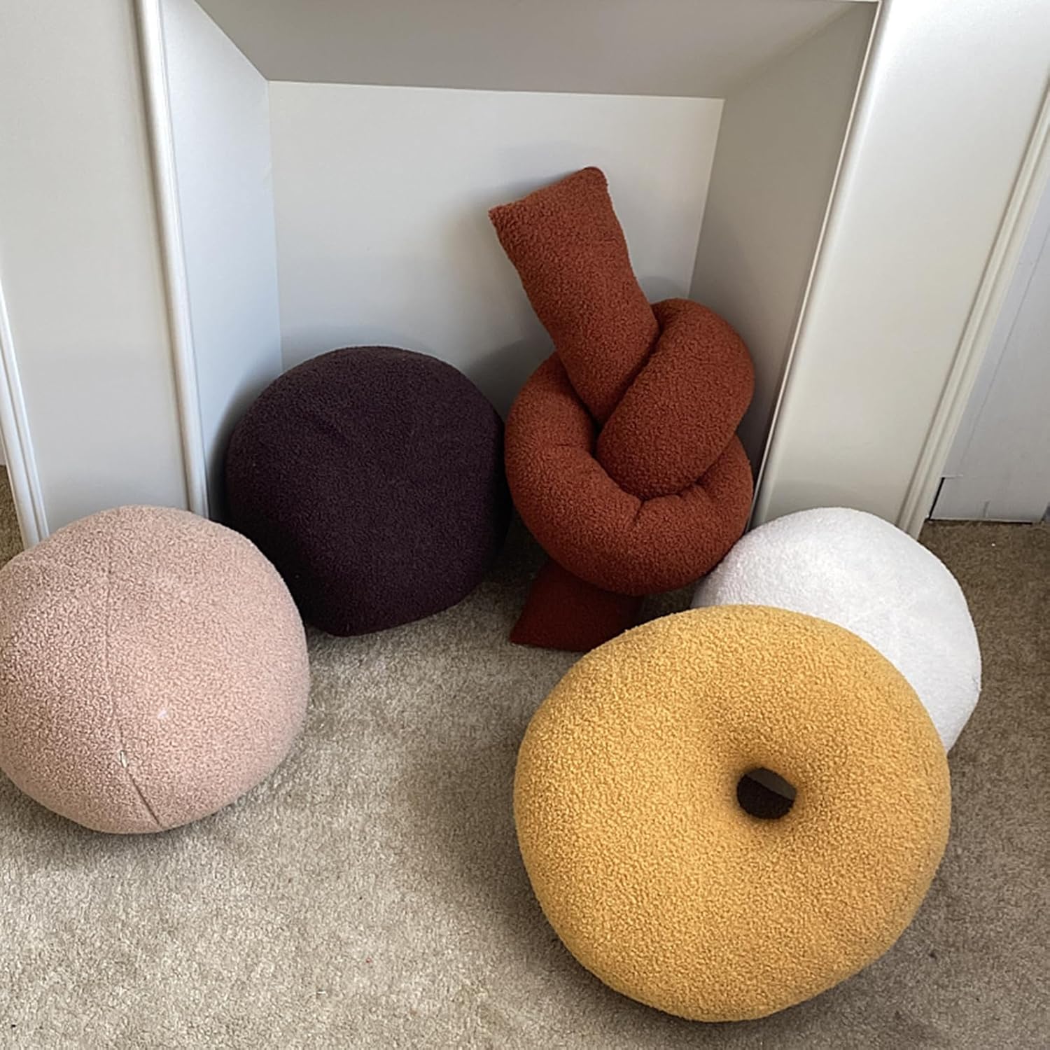 Chocolate Ball Shaped Plush Pillow,Cute Soft Waist Rest Cushion,Home Decorative Throw Pillow Used to Add Comfort and Style to A Couch,Sofa,Or Living Room. - Image 2