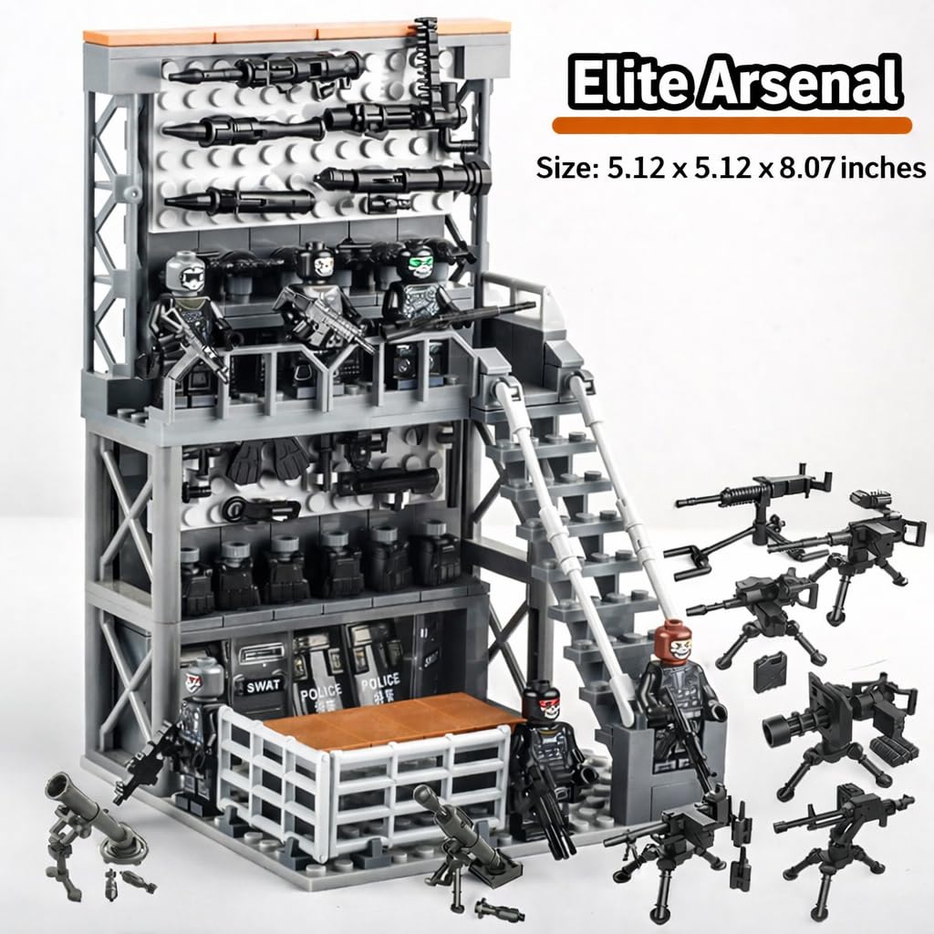 Amazon.co.jp: ELEFOCUS WW2 軍事基地ビルディングブロックセット 陸軍