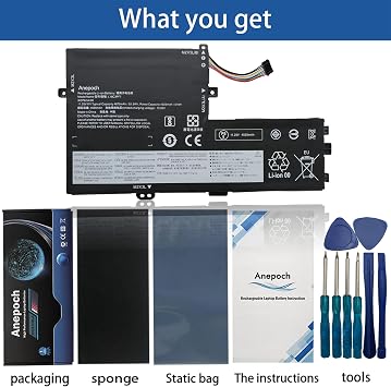 L18C3PF7 Laptop Battery Replacement for Lenovo IdeaPad S340-14API S340-14IIL S340-14IML S340-14IWL S340-15API S340-15API L18L3PF2 L18M3PF7 L18L3PF3 L18M3PF6 L18C3PF6 11.25V 52.5Wh 4535mAh