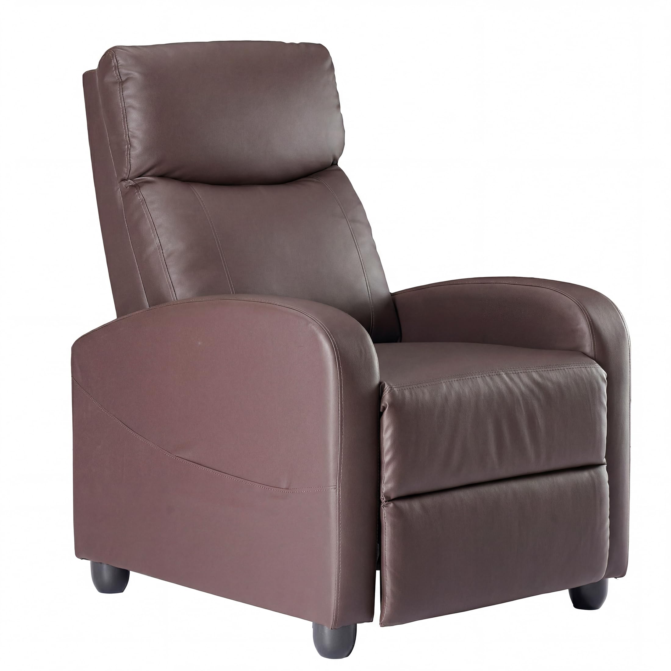 Photo 1 of **BACK REST ONLY**
Sweetcrispy Recliner Chair PU Leather Recliner Sofa No Massage, Home Theater Seating with Lumbar Support, Adjustable Push Back Overstuffed High-Density Sponge Reclining for Living Room, Brown