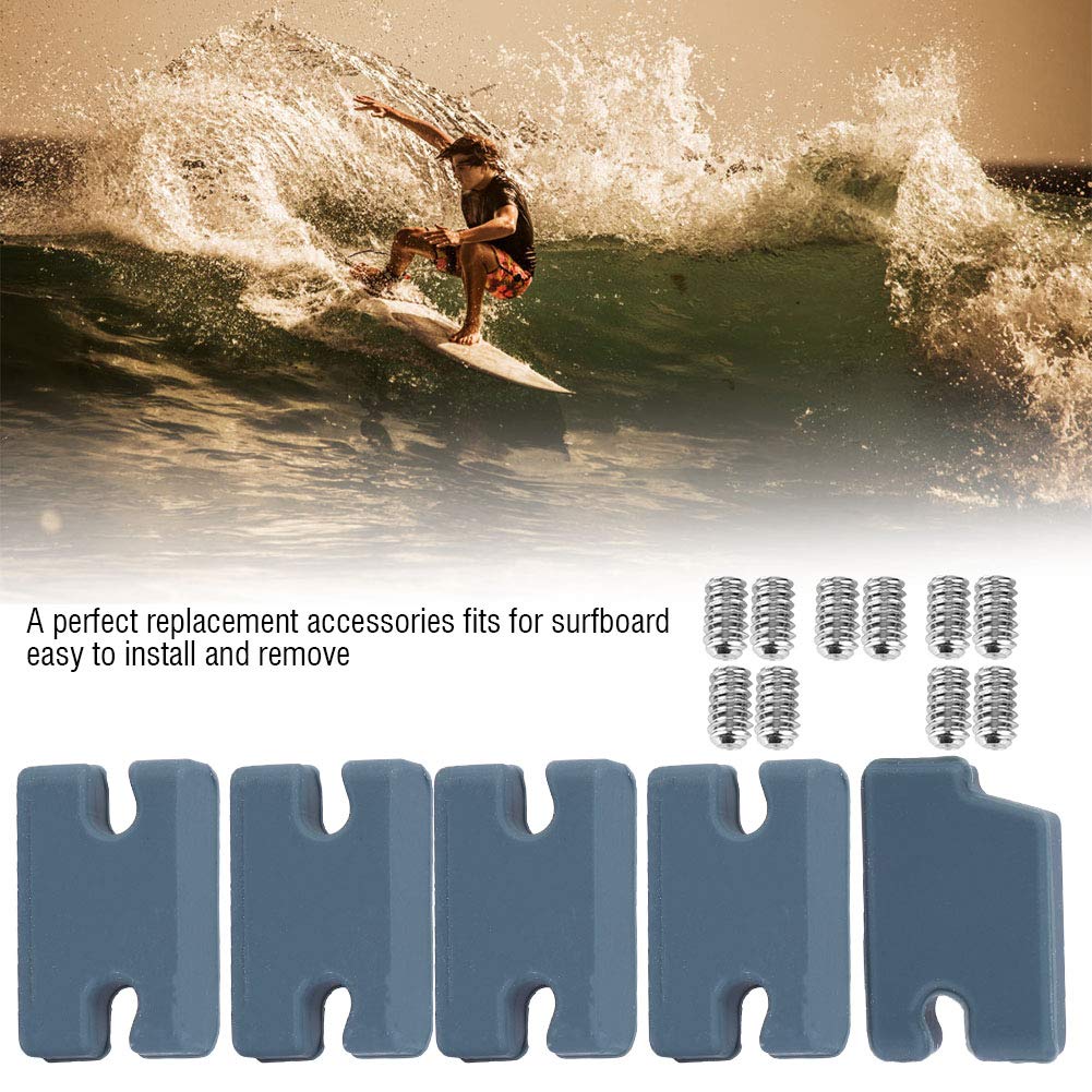 Leapiture 5 PCS Surfboard Fin Compatibility Kit PVC Fin Compatibility Kit Tab Infill Surfboard Accessories Tail Rudder Adjuster Tab Filler Set for Sea Surfing