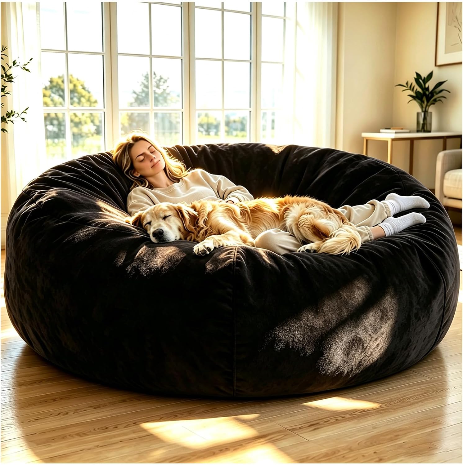 Transaction Memory Amazon.com: Large Bean Bag Chair for Adults Memory Foam Chair Reading ...