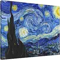No.218木枠付きキャンバスアート　ゴッホ　星月夜　オマージュアート No.218木枠付きキャンバスアート ゴッホ 星月夜 オマージュアート