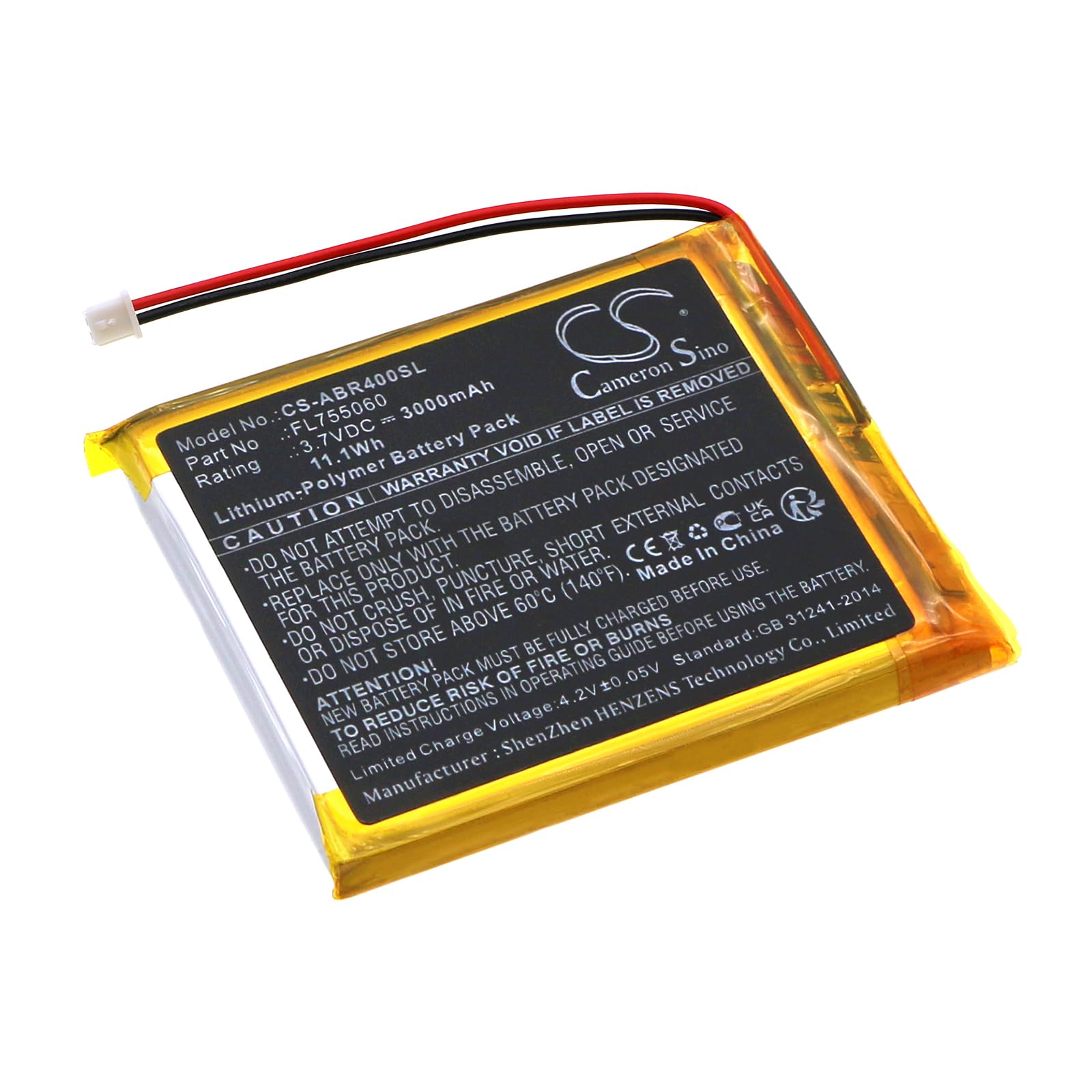 TECHTEK Bateria 3000mAh kompatybilny z [Anbernic] RG40XX, RG40XXH zastępuje FL755060 FBA