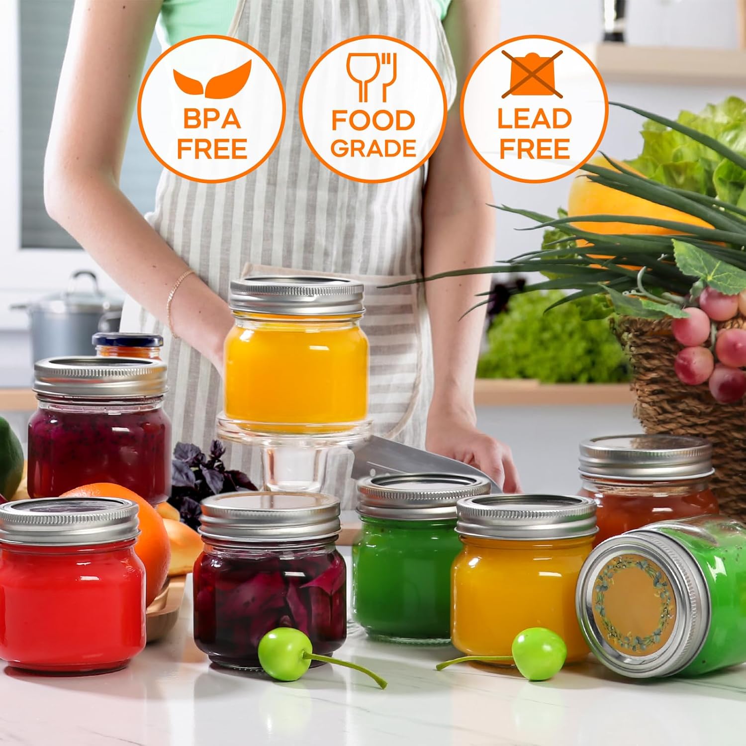 Transform Your Pantry: SZUAH 8 oz Mason Jars - Perfect for Canning and Preserves!