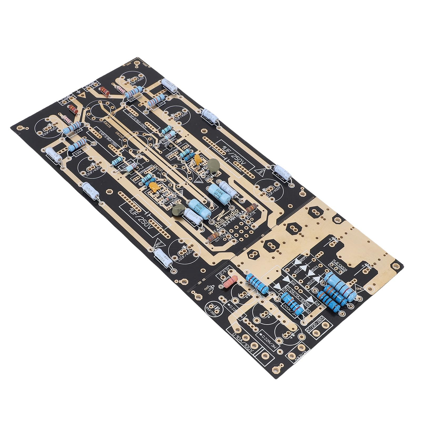 Aramox Płytka Wzmacniacza Gramofonowego, Rurka PCB MM, Zestaw Wzmacniacza Gramofonowego z Komponentami Premium dla Entuzjastów HiFi