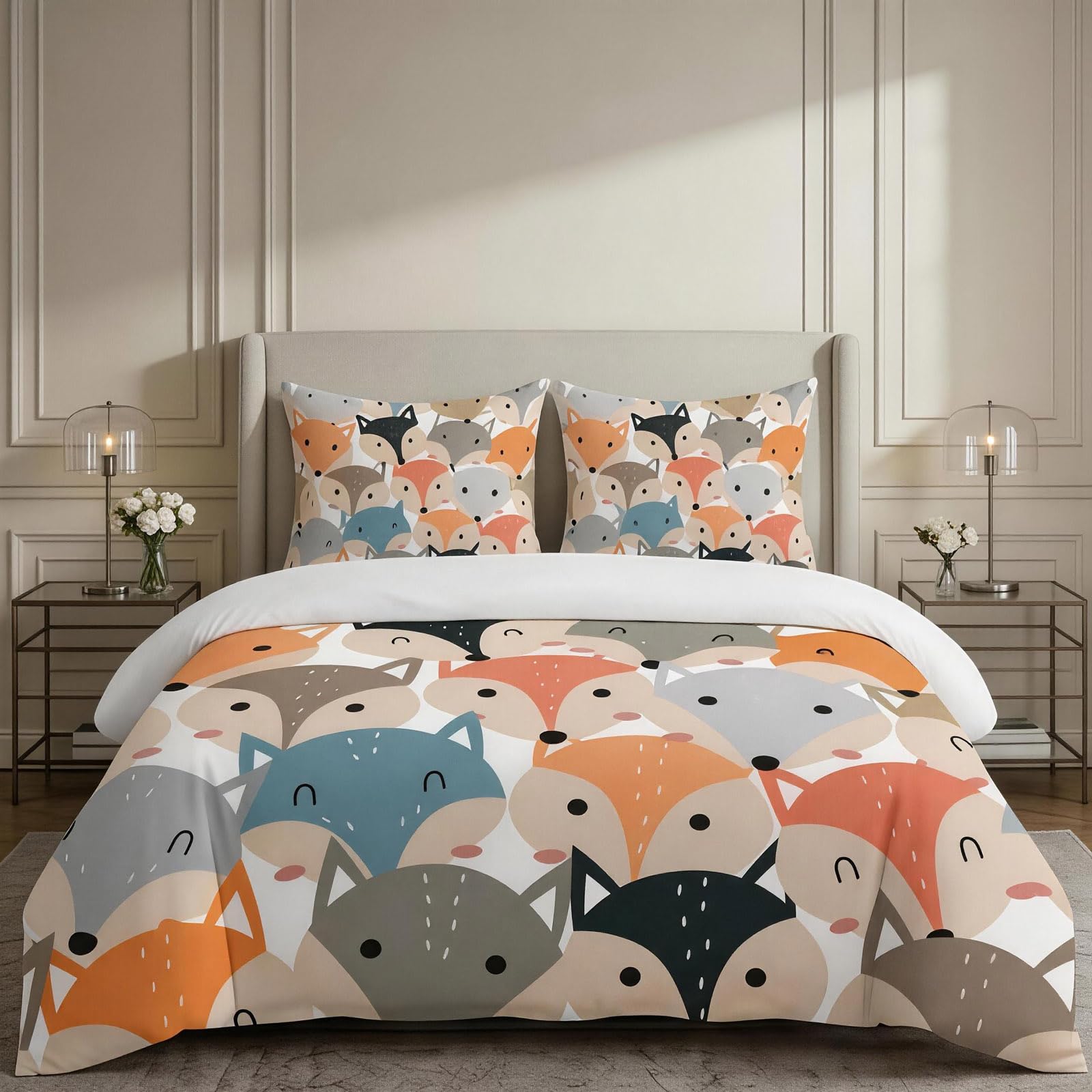 Housse de couette 90x190 cm petit renard pour créer un cocon douillet dans la chambre