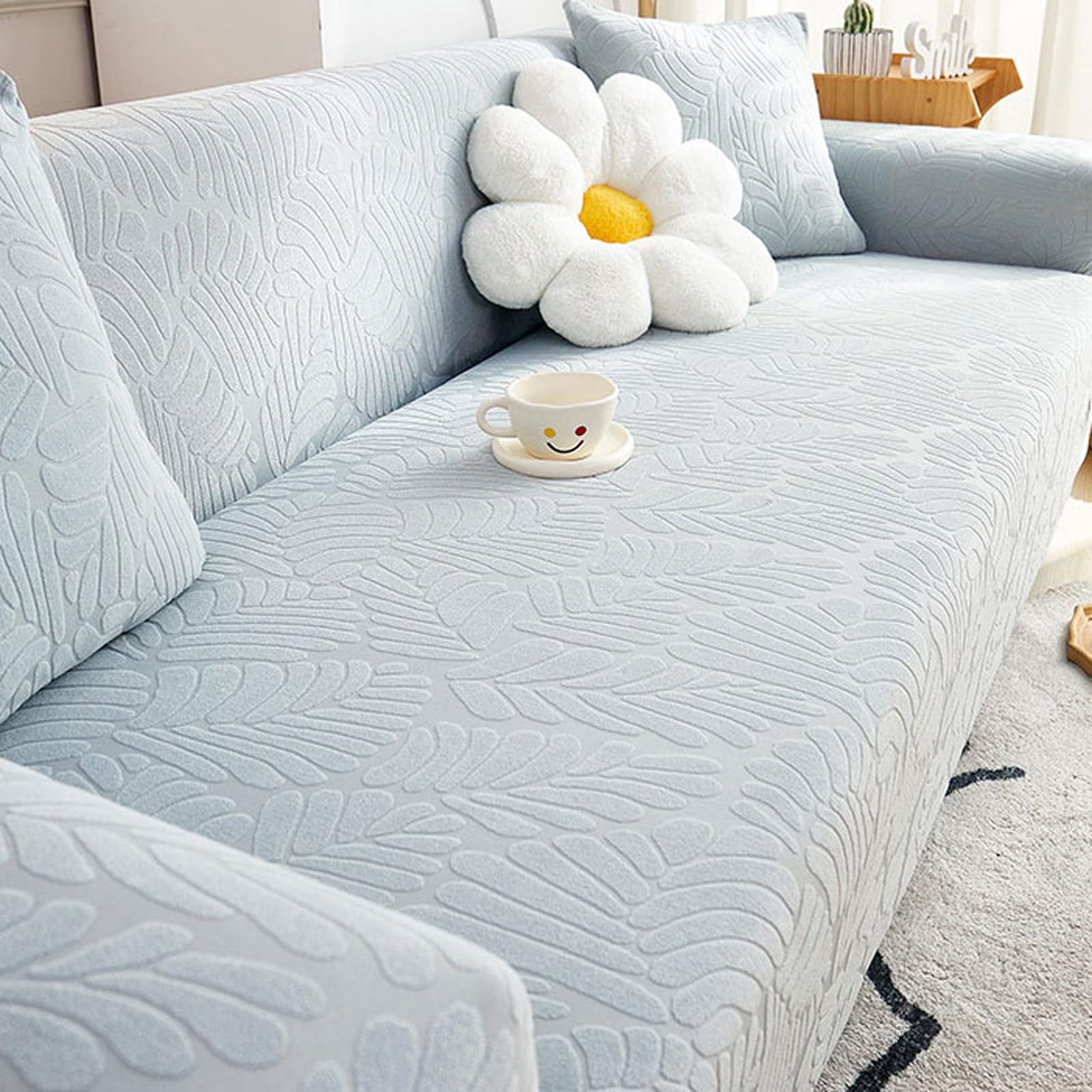 Housse de canapé extensible en velours couvre canapé 1 2 3 4 5 places lavable