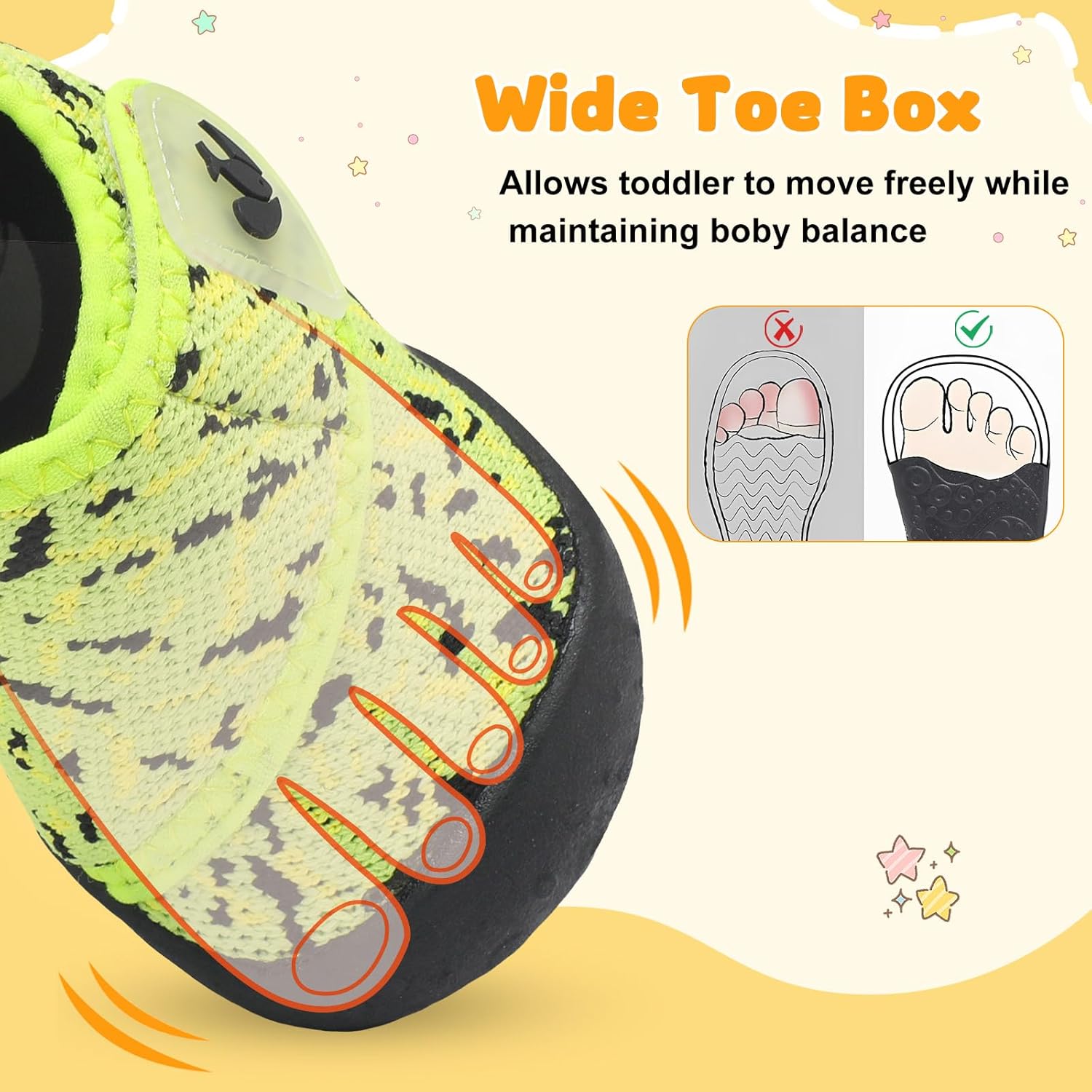 FEETCITY Baby First Walking Shoes Wide Baby Shoes Infant Sneakers Newborn Crib Shoe Barefoot Lightweight Slip On Shoe - Image 4