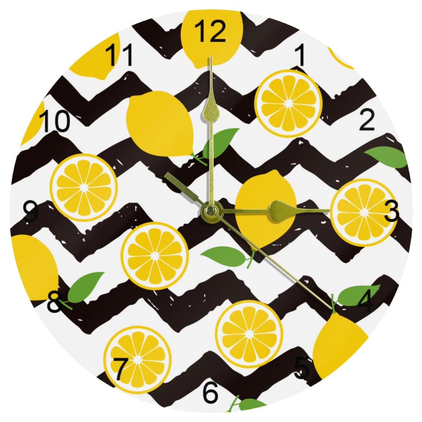 Horloge murale silencieuse à quartz de 25 cm avec chiffres arabes