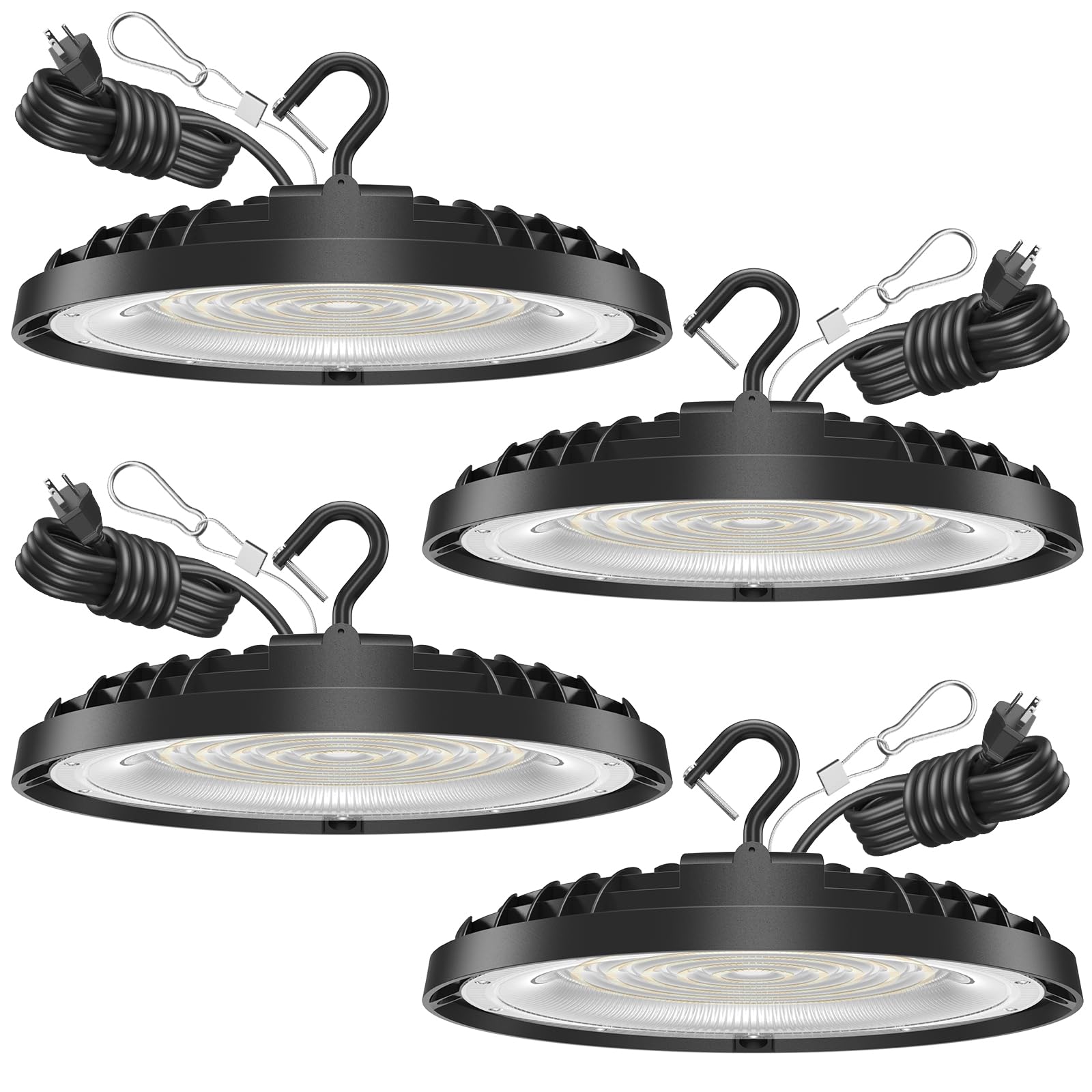150W UFO LED High Bay Light 21 000LM LED Shop Lights Fixture 5000K Replace 600W Halogen 120VAC Plug