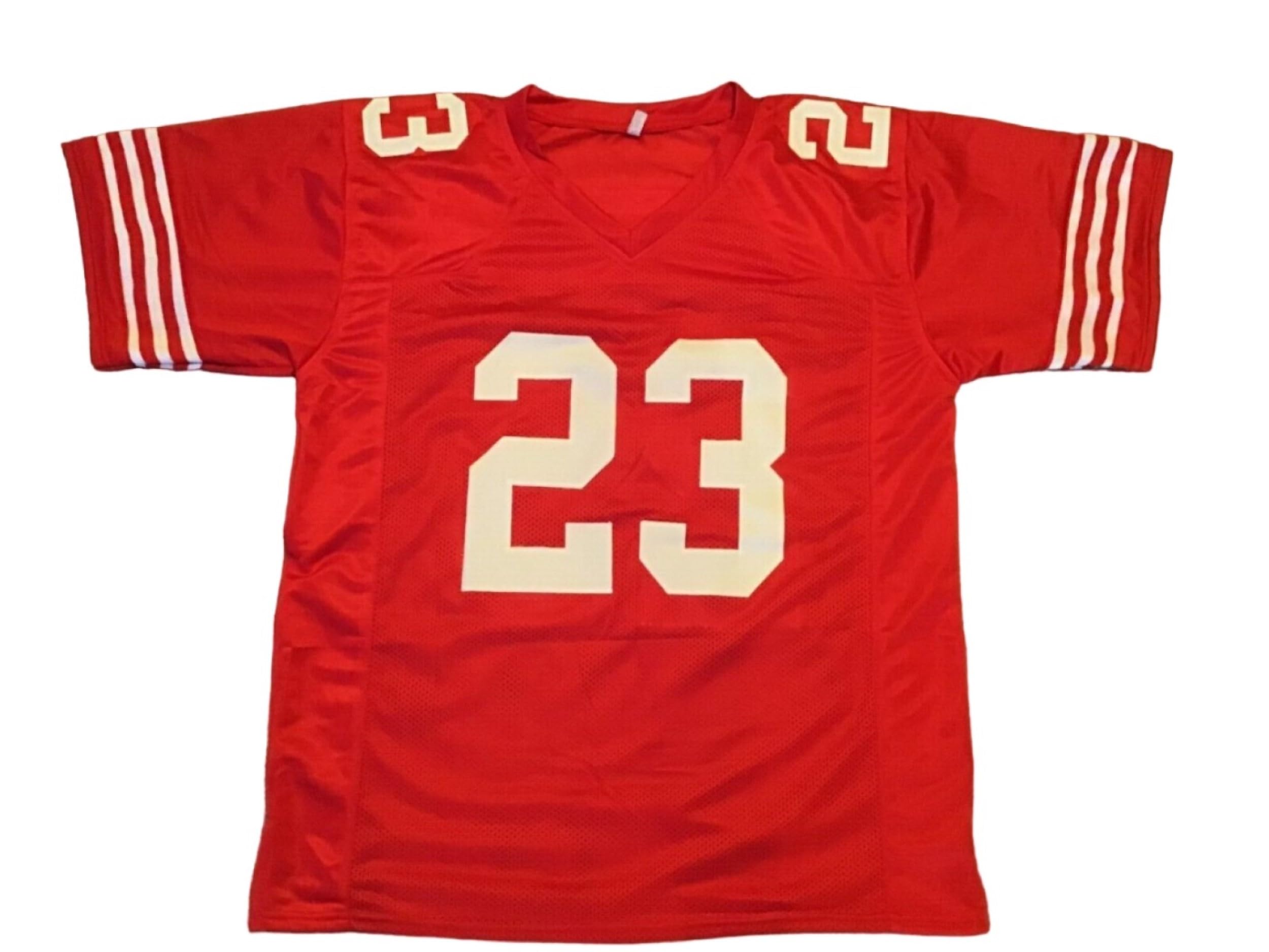 Christian McCaffrey Custom Jersey Stitched Red Football New No Brand/Logos (US, Alpha, XX-Large, Regular, Regular, Red)