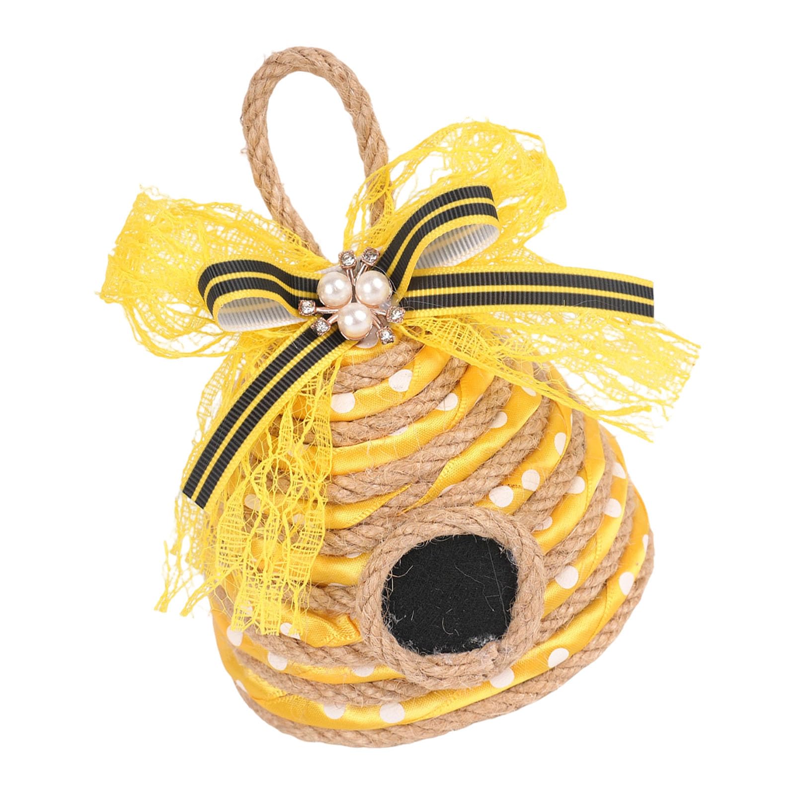 Piceioep Hand Woven Geometric Wall Hanging Ornament Twine Rope Geometric for Birthday Celebration Christmas Decoration Beekeeping Deck
