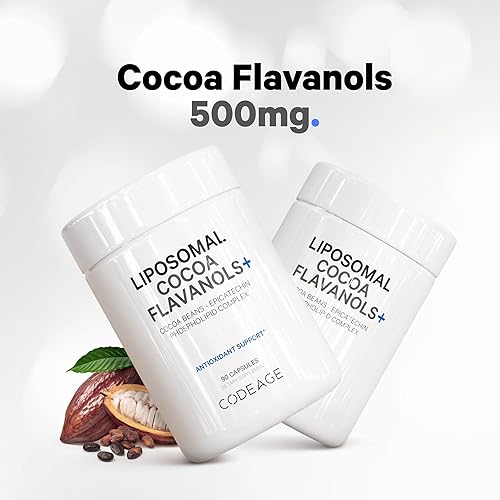 Miniatura 3 de Codeage Suplemento liposomal de flavanoles de cacao - Flavanoles de cacao - Flavonoide epicatequina - Fórmula CocoHeart de alto contenido de