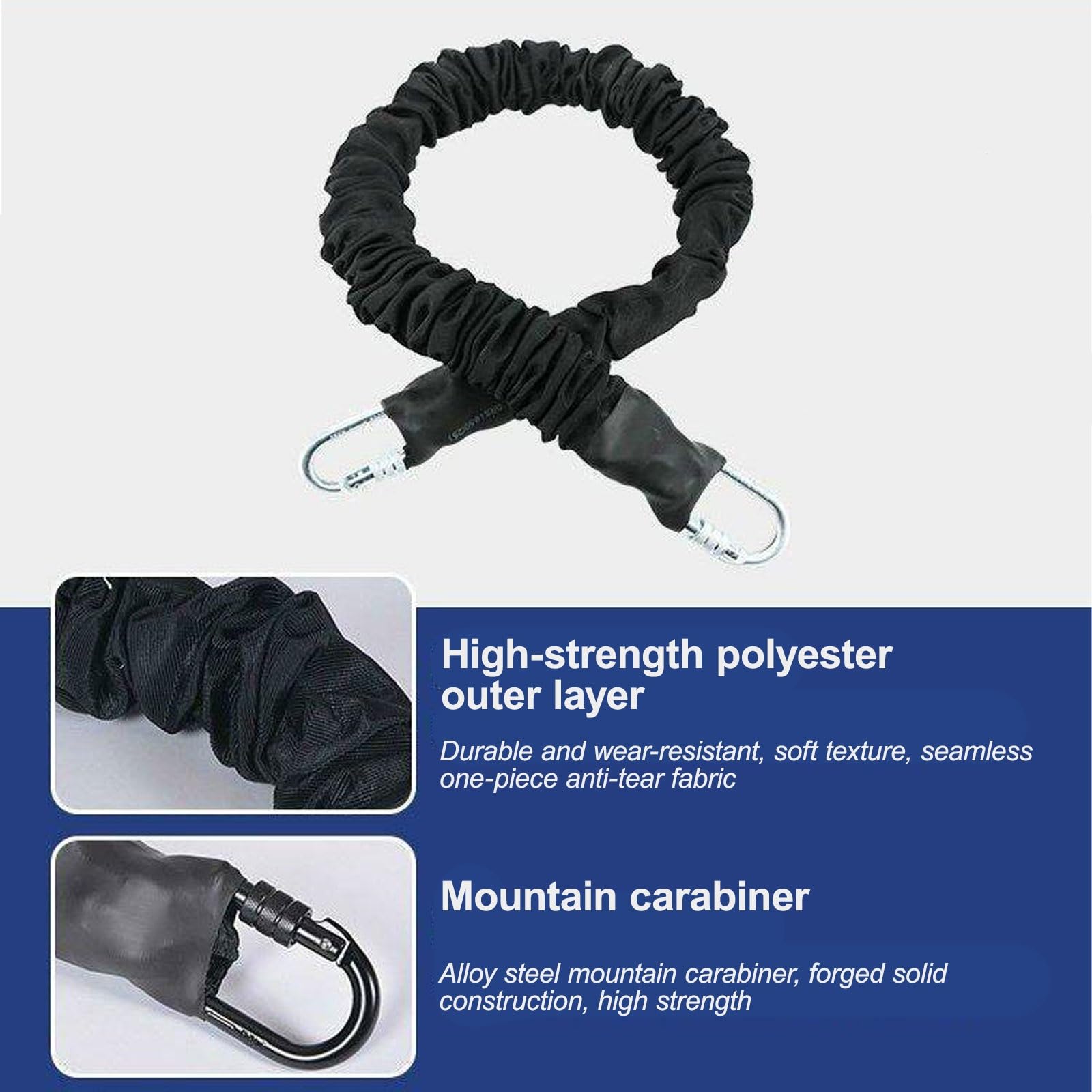 Bandes de résistance pour entraînement, corde élastique pour salle de sport à domicile, yoga, danse aérienne et entraînement à suspension