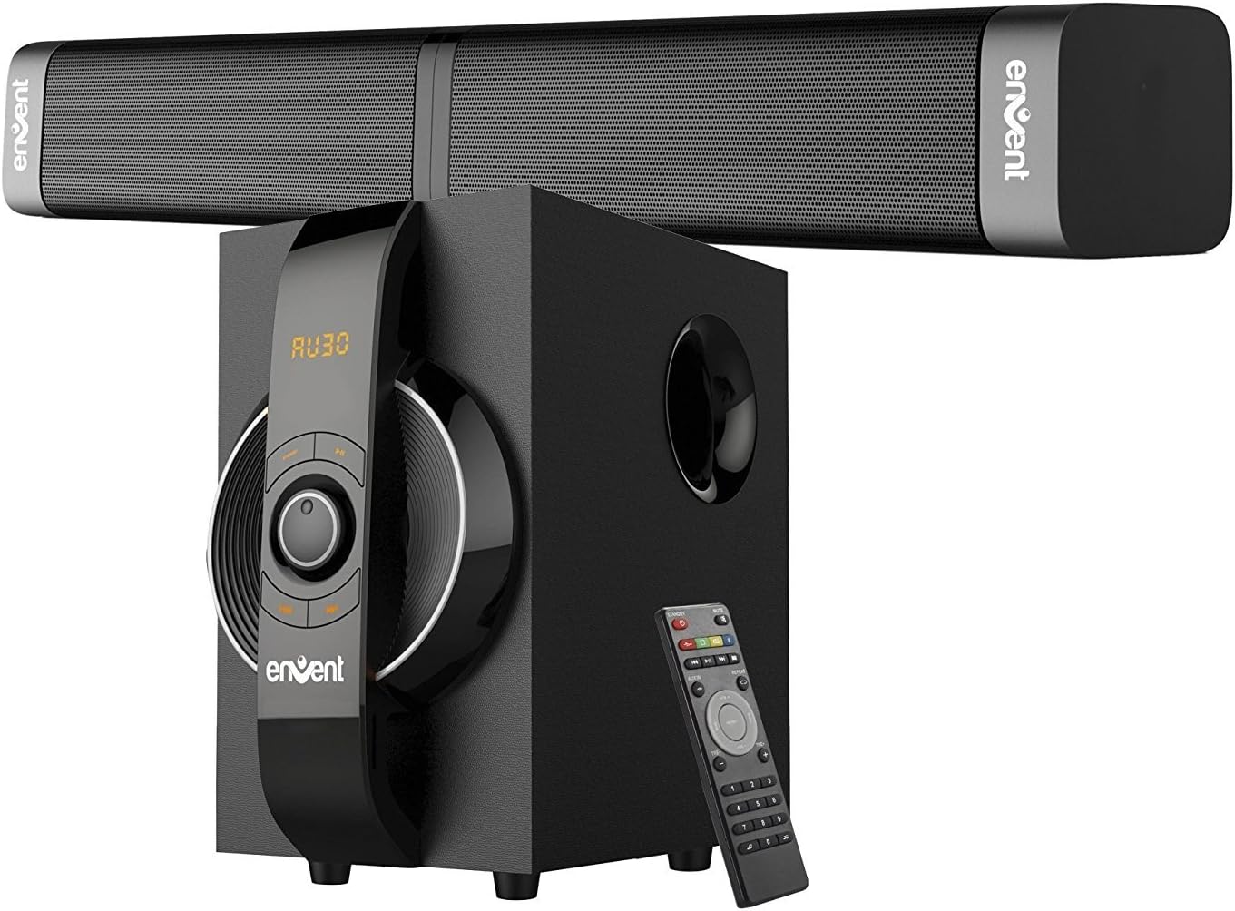 Envent Horizon 502 ET-SP21600 Bluetooth Sound Bar Cum 2.1 System (Grey)