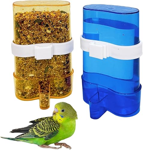 Dispensador de agua de periquito, bebida automática de agua, sin derrames, contenedor transparente para jaula de cacatúa, accesorios de alimentación
