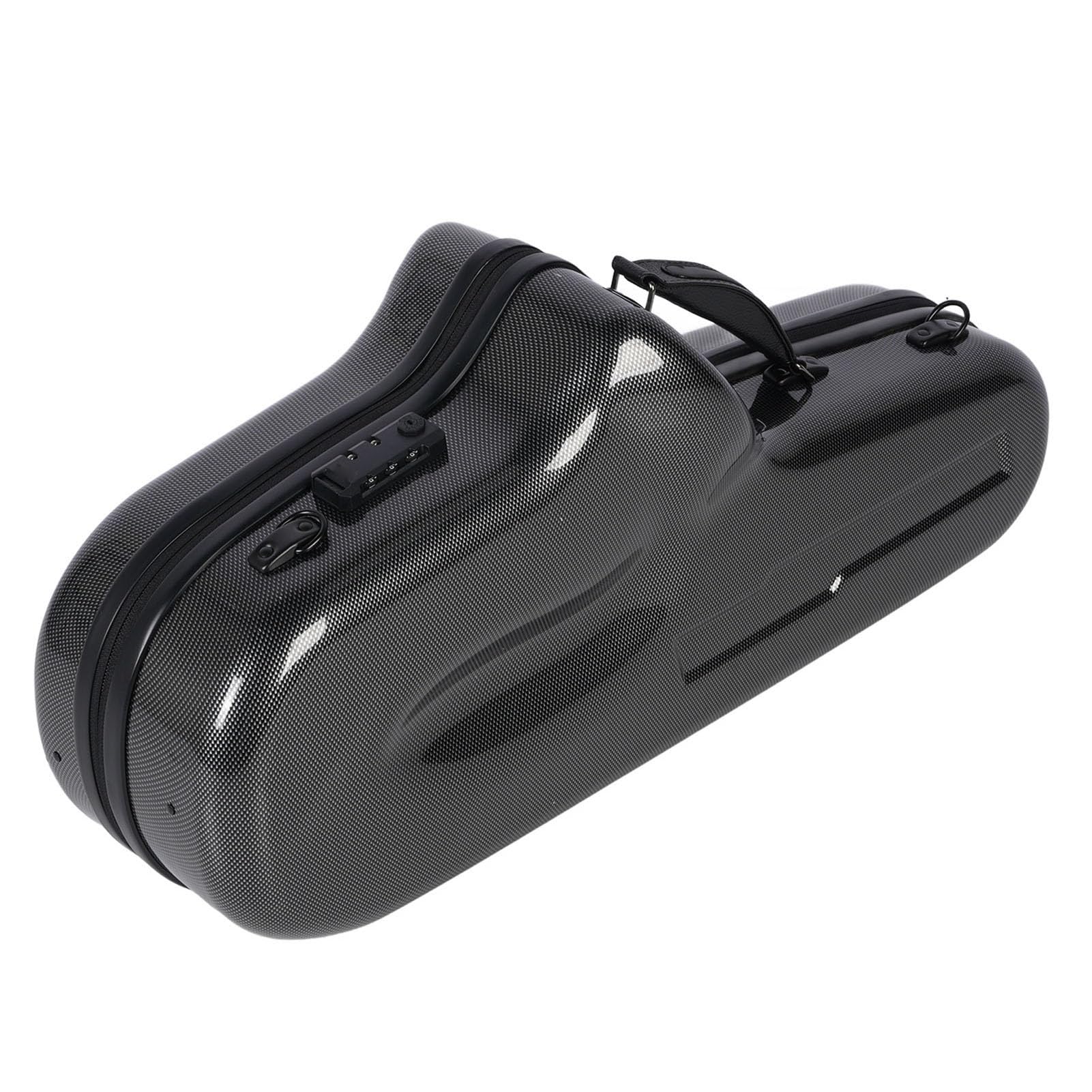 Custodia per Sassofono Contralto, Custodia Rigida in Plastica Rinforzata con Fibra, Contenitore per Sassofono con Serratura e Tracolla Staccabile, Ideale per Sassofoni Contralto Standard