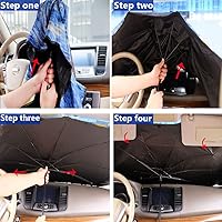 Vista 6 de Parasol plegable para parabrisas de auto para ventana delantera Sombrilla para parabrisas de auto Visor solar para parabrisas 2025 Accesorios