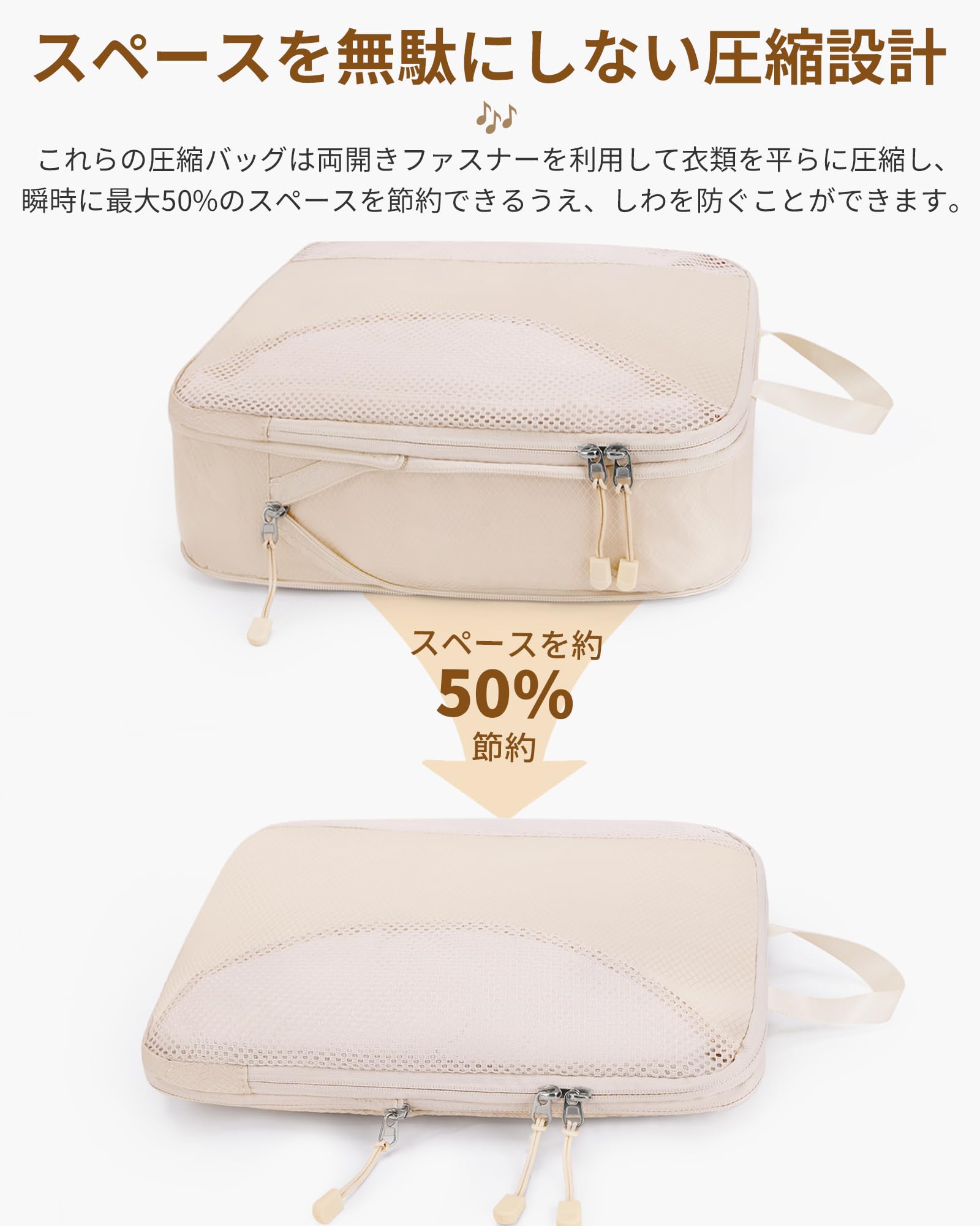 Amazon｜トラベルポーチ 圧縮 10点セット 旅行用ポーチ トラベル 圧縮