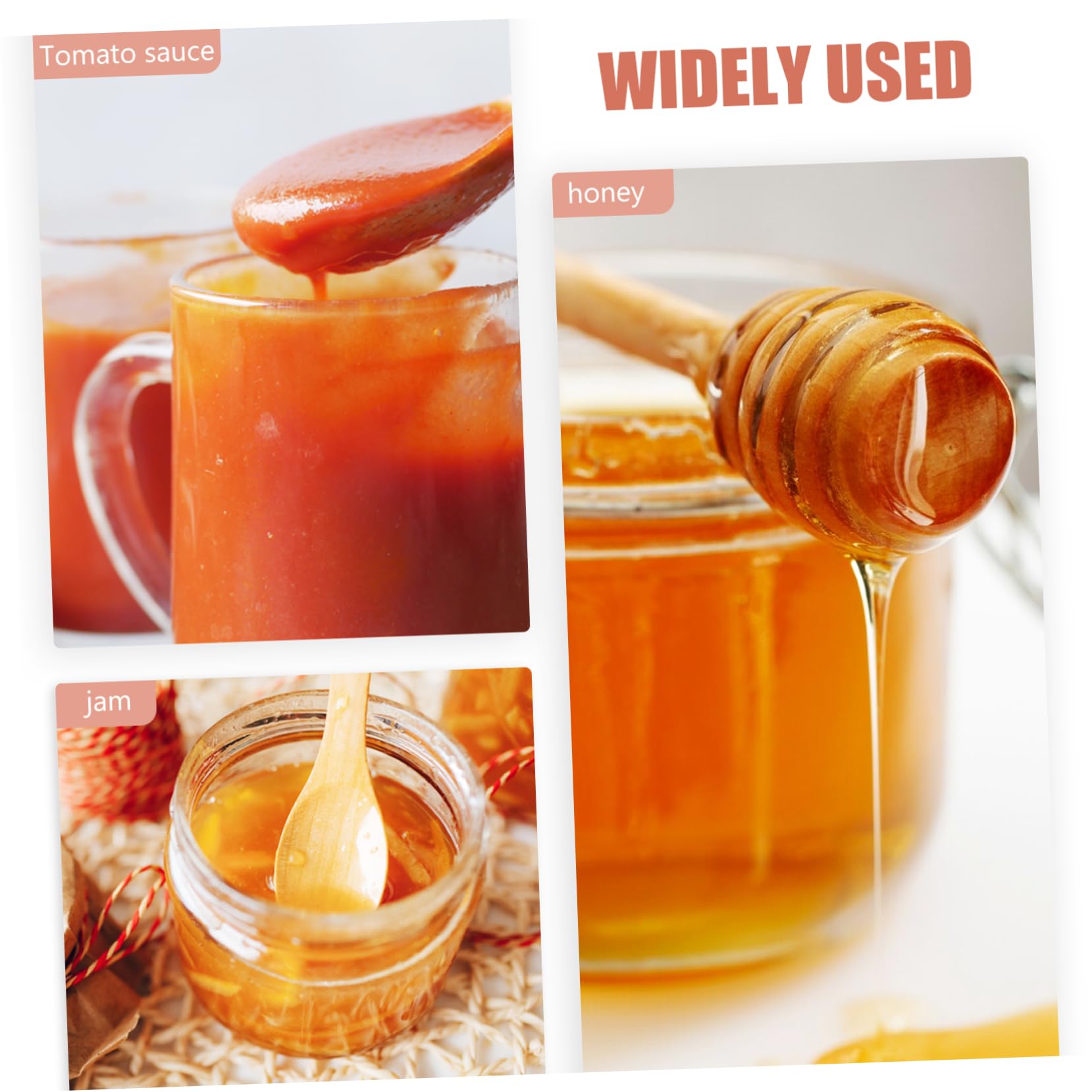 Sosoport 4Pcs Honey Squeeze Bottles Storage Container with Leakproof Lid Pet Dispenser Jars for Honey Syrup and Sauces for Kitchen and Food Packing