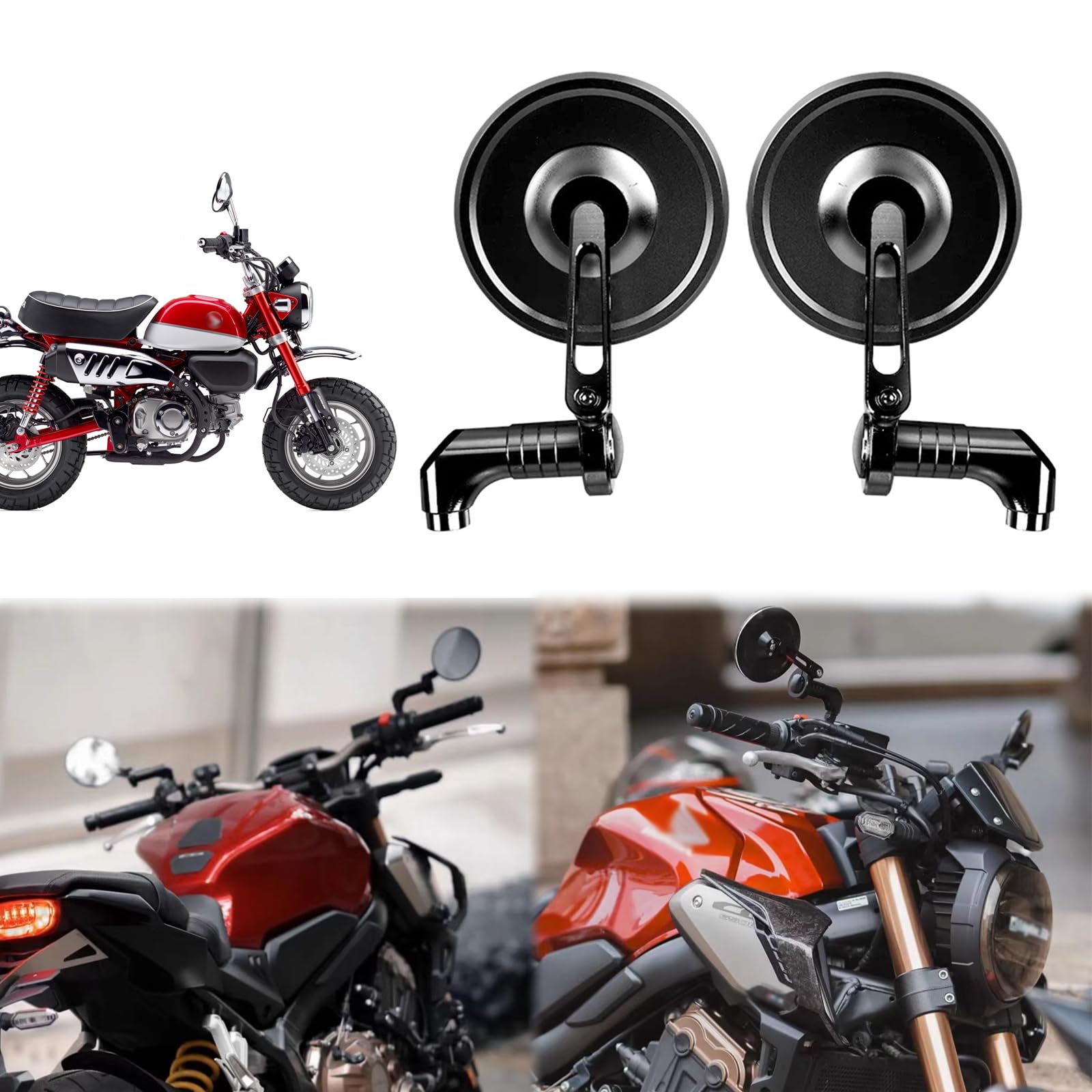Amazon | XINMOZR For モンキー125 MONKEY125 調整可能なミラー