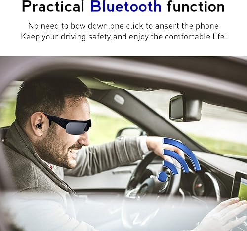 Miniatura 3 de KONLEYA Bluetooth Camera Sunglasses for Men HD 1080P Video Recorder Camera with UV Protection Polarized Lens for Driving Riding Fishing and Outdoor