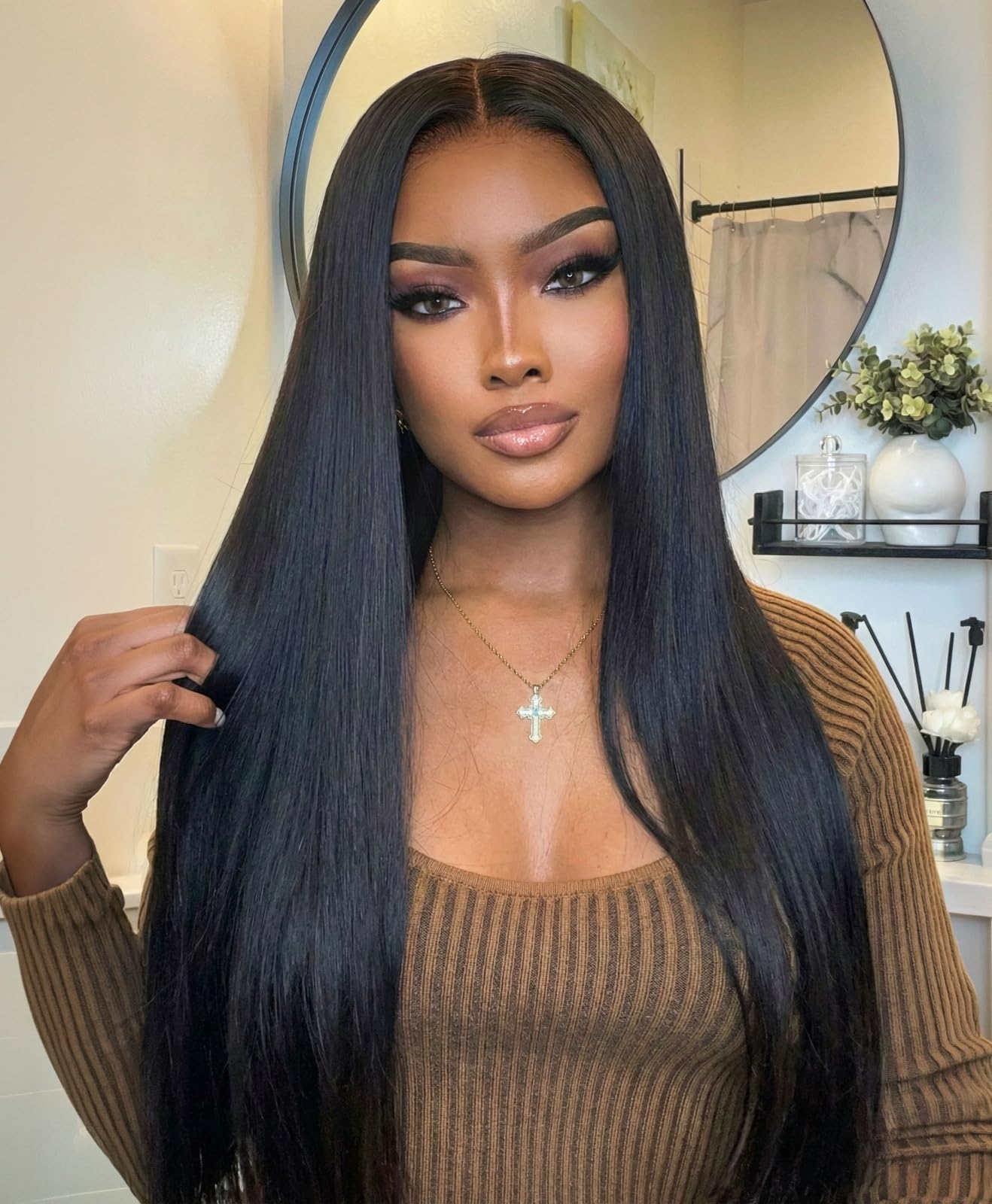 13x6 HD Lace Glueless Human Hair Wig 20 Inch Pre Plucked Wear and Go Amazon.com : Megalook hair Wear and Go Glueless Wigs Human  main image 3