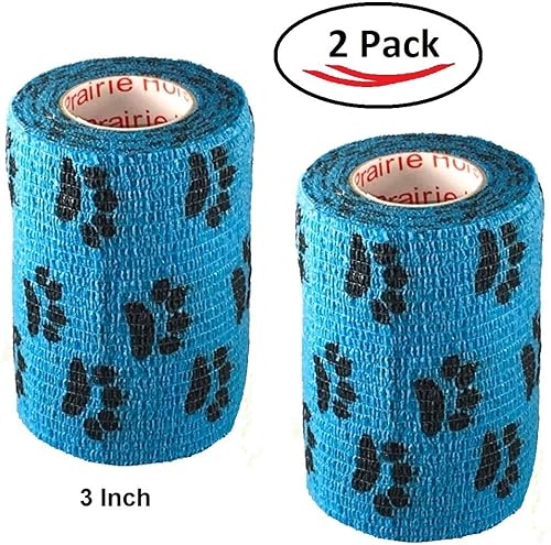 Miniatura 400 de Cinta adhesiva para veterinarios (negro) (paquete de 2) (4 pulgadas x 15 pies), autoadhesiva, adherente, cohesiva, flexible, autoadhesiva, rollo