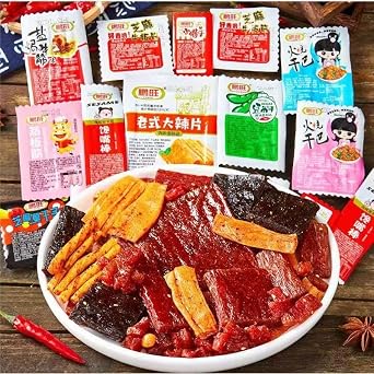 Chinese latiao spicy sticks, Small gluten, mixed hot and spicy bar snack package, Instant dried tofu, Spicy noodles, Leisure snack, Vegetarian, Handmade spicy snacks, Spicy konjac 250g