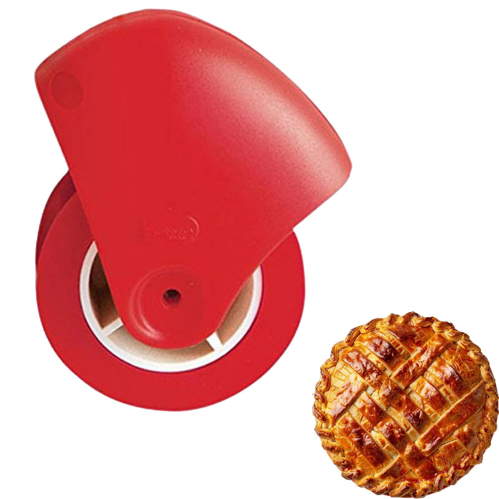 Lattice Pie Crust Cutter - Crinkle Cutter Roller Pie Top Cutter,Lattice Pie Top Dough Cutter, Lattice Cutter Pastry Tool, Pie Making Tools for Pie Crust or Ravioli Pasta