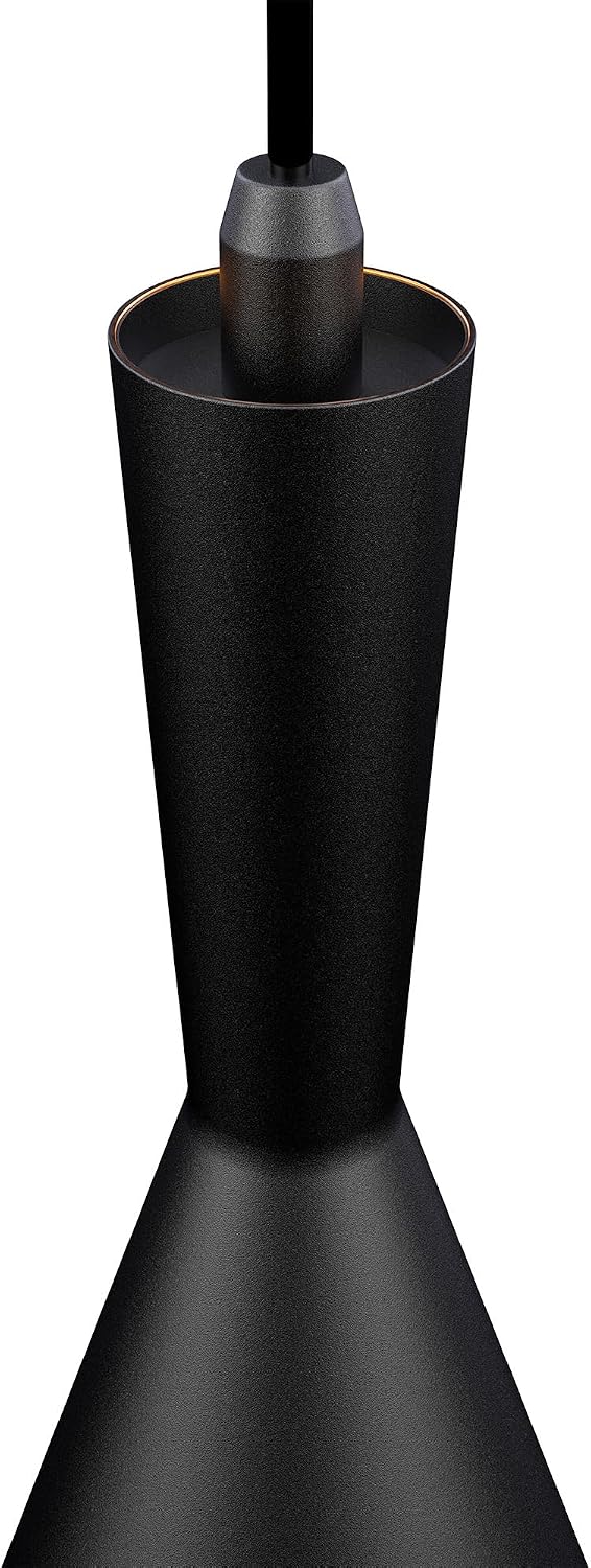 LEDMyplace Modern Cealing Pendant Light Fixture, E26 Base, Black Outside with Gold Inside Finish, UL Listed