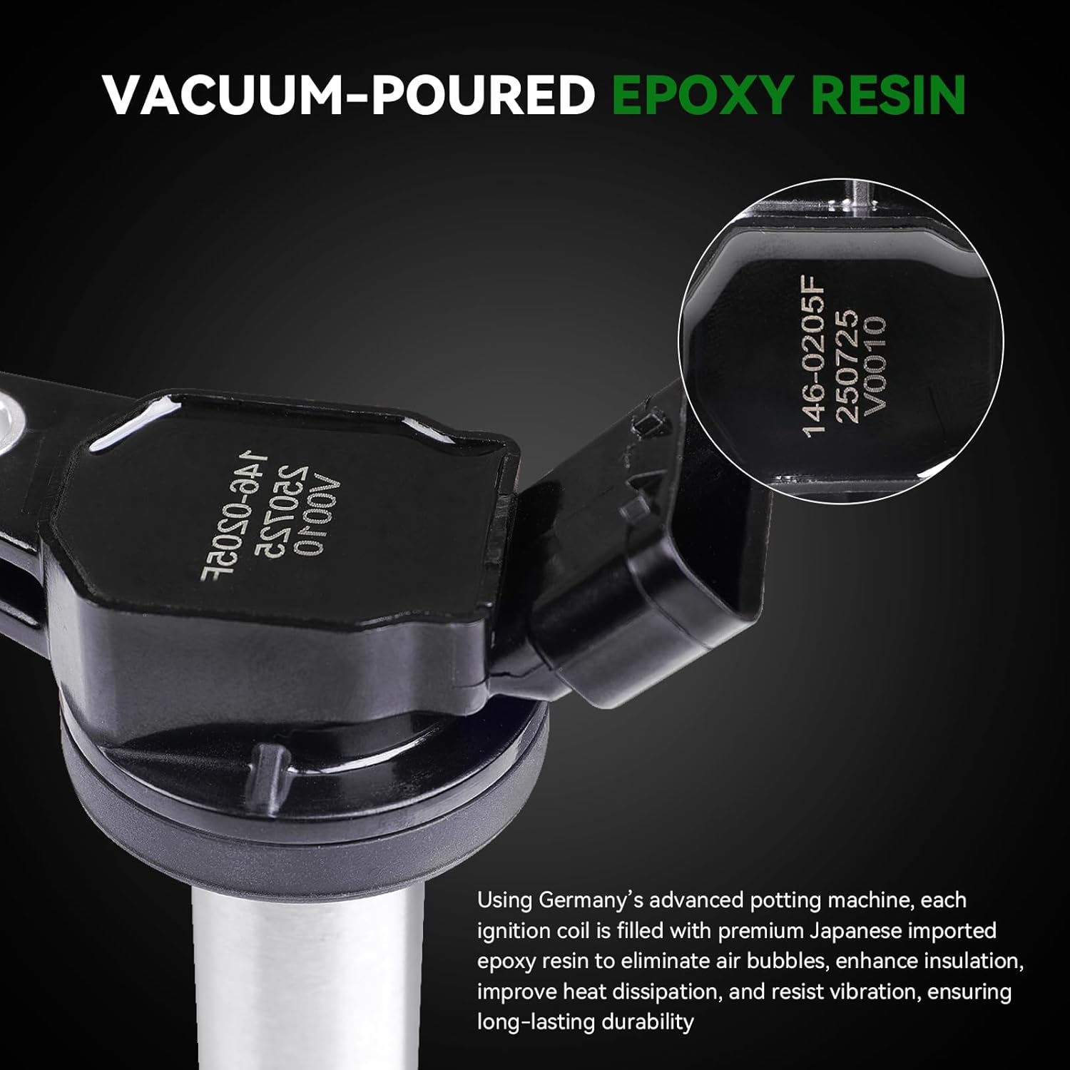 Ignition Coil Pack Fit for Toyota, Corolla, Matrix, Prius, Lexus CT200h 1.8L 2.4L - Replaces UF596, UF619, 90919-02252 - Engine Ignition Coil Set of 4