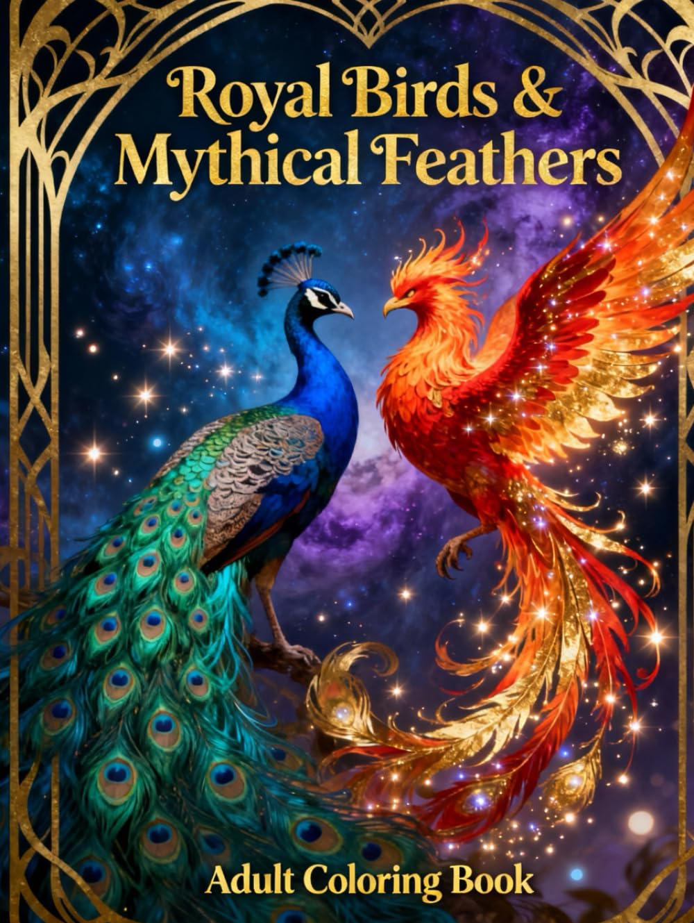 Royal Birds & Mythical Feathers: Adult Coloring Book: Unleash your creativity with intricate designs of regal birds and legendary feathers (Legends of Feather & Fur)
