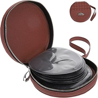 Homoyoyo 4 Pçs Porta-Bolsa Porta-Bolsa Bolsa De Armazenamento De Viagem Estojo De Viagem Porta-Disco CD Carteira De Couro Marrom Porta-Cd Porta-Cd Porta-Cd Estojos De Armazenamento Estojo