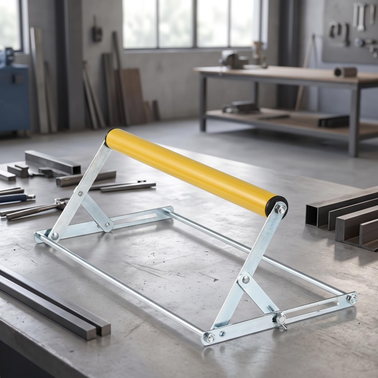 Stabile Auflage mit Rollenschiene Und Höhenverstellung für Präzises Arbeiten mit Platten für Werkstatteinrichtung Und Handwerksprojekte, 40CM